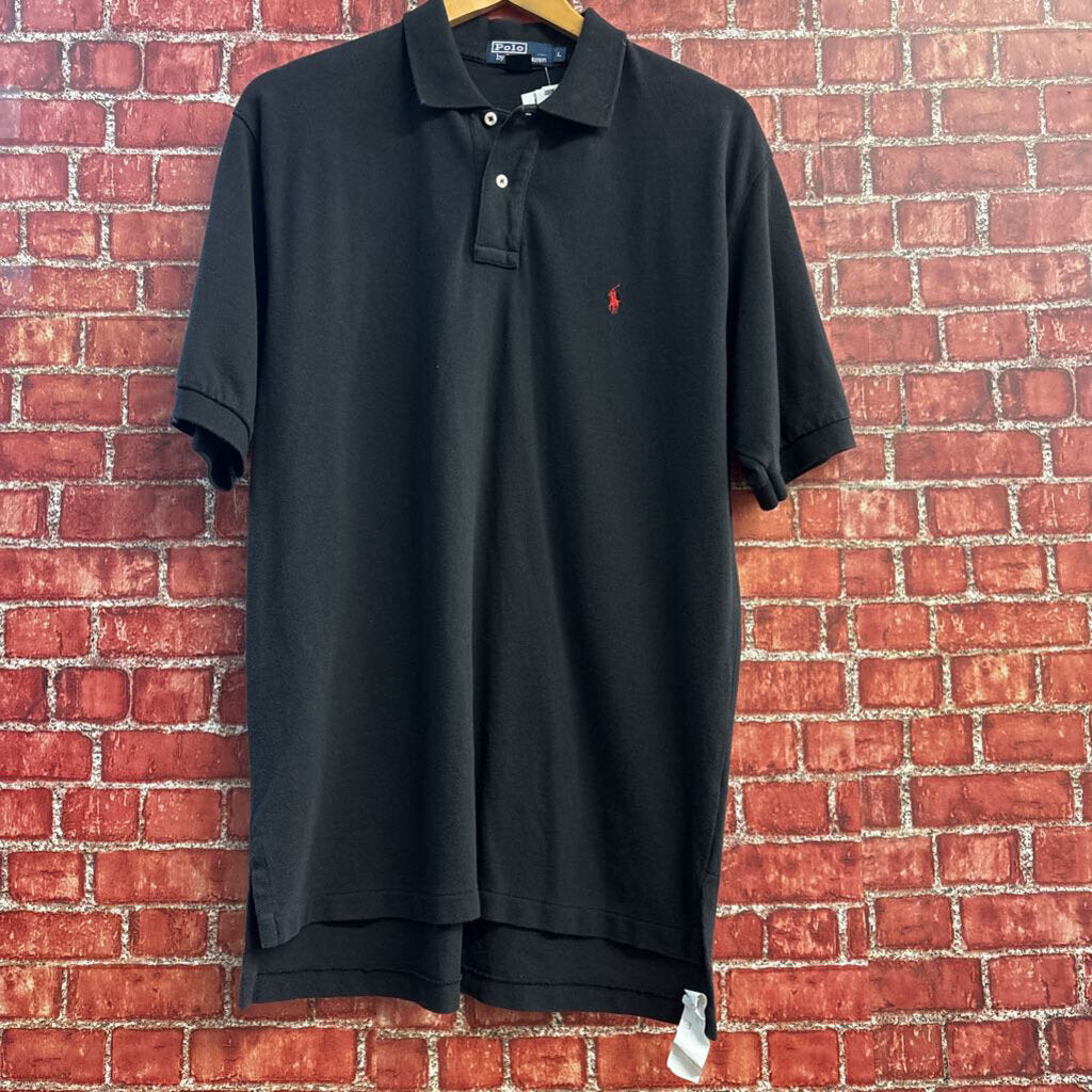 Polo Ralph Lauren Short-Sleeve Mesh Polo T-Shirt Black Size L