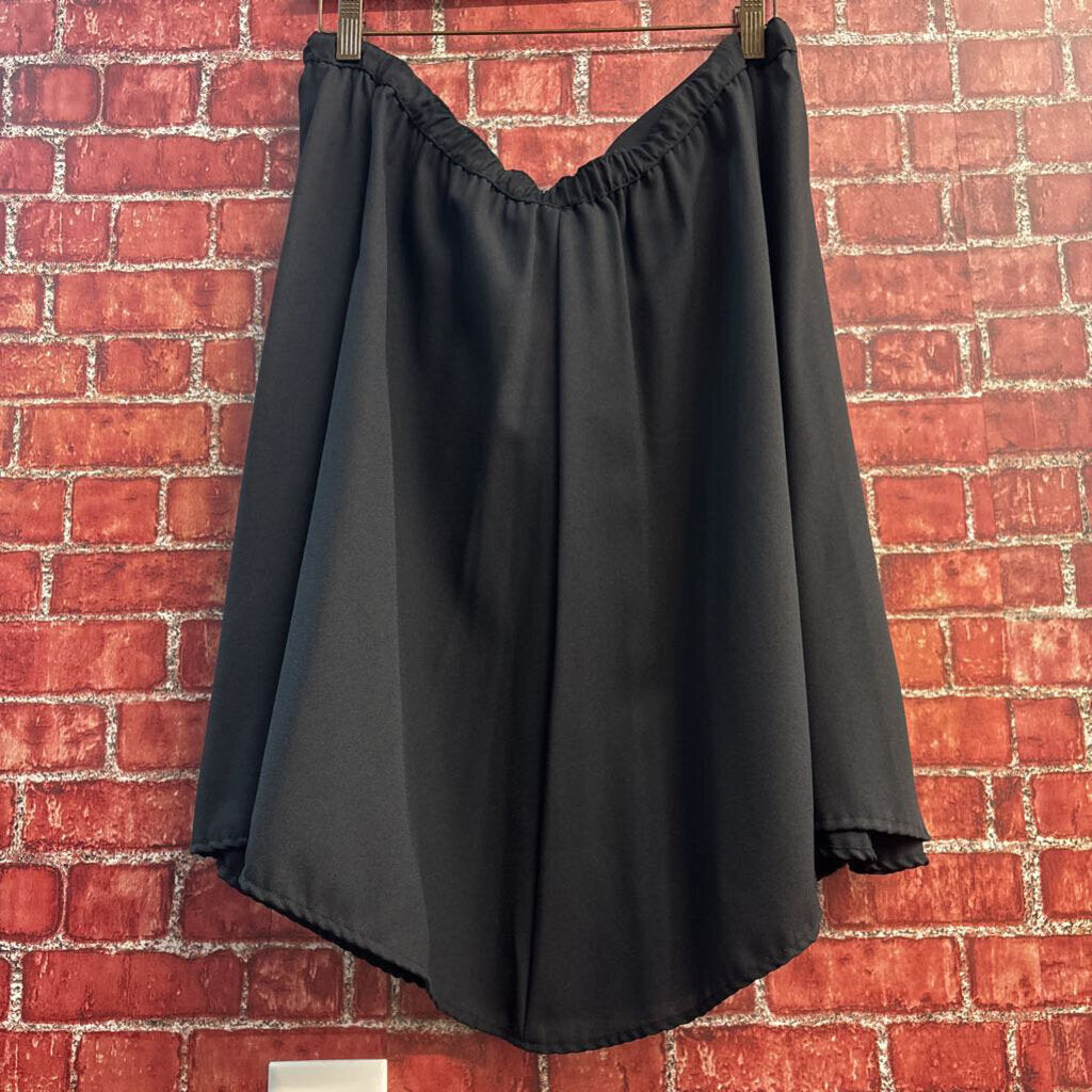Vintage Chaus Midi A-Line Skirt Black Size 14