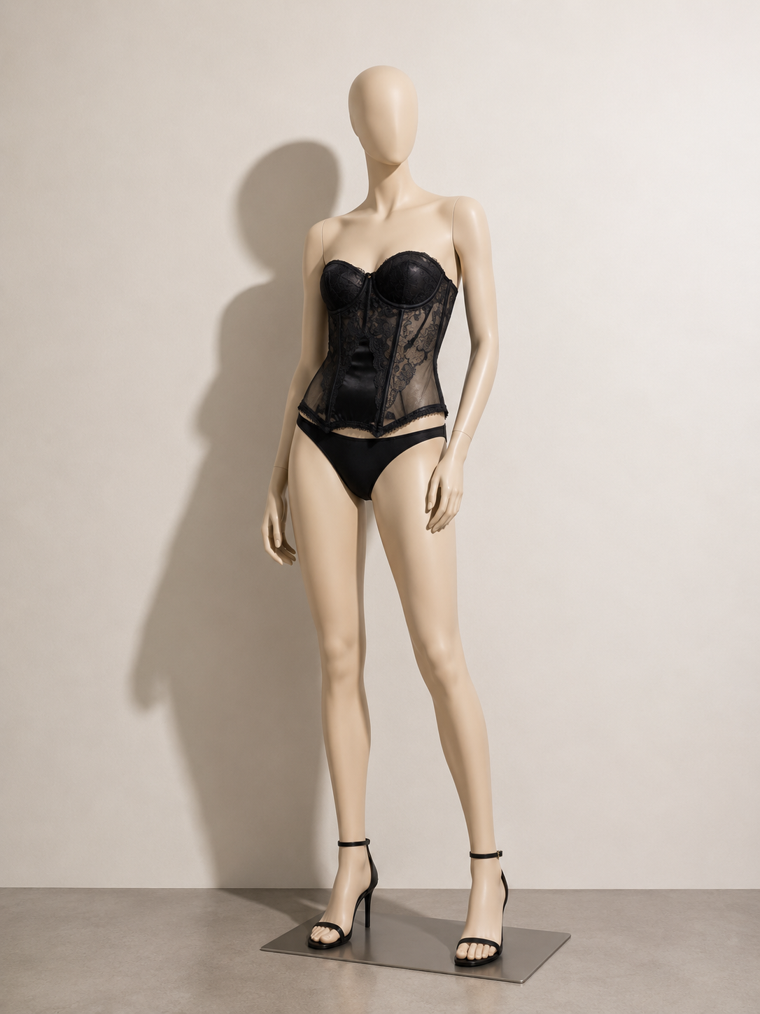 Lady Marlene Lace Bustier Black Size 34B