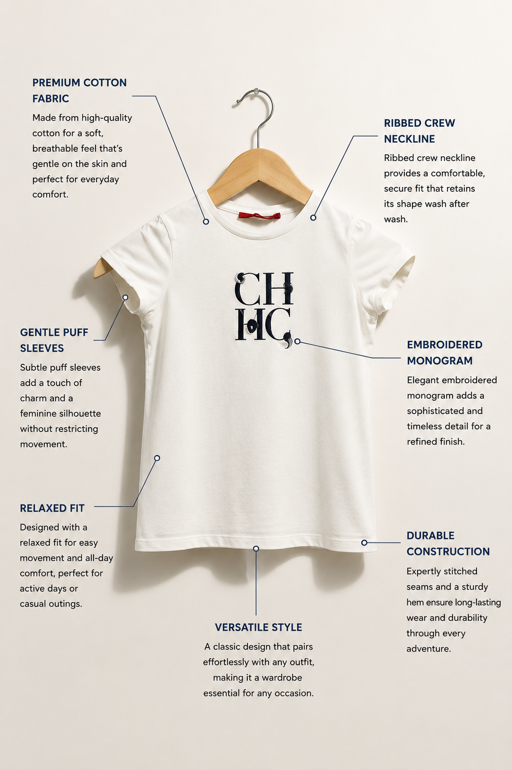 Caroliona Herrera White Baby Tee Top Size XXS