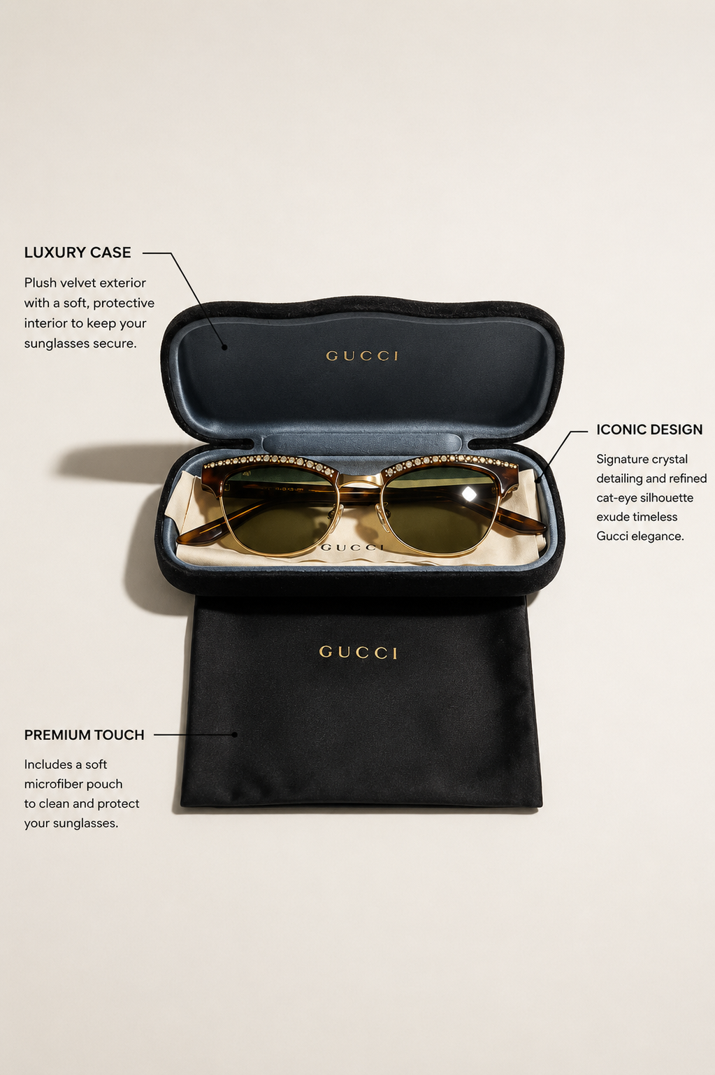 Diversity Repair Lab x Gucci Sunglasses Brown/Gold