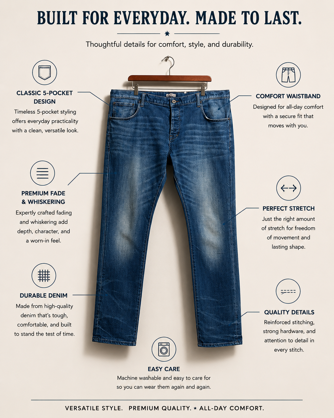 PRPS Jeans Slim Fit Blue Men’s Size 44