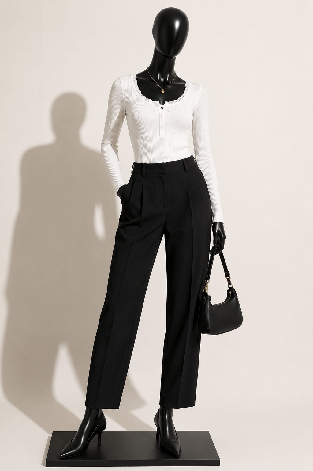 Thierry Mugler Black Tailored Trousers Ladies Size 26