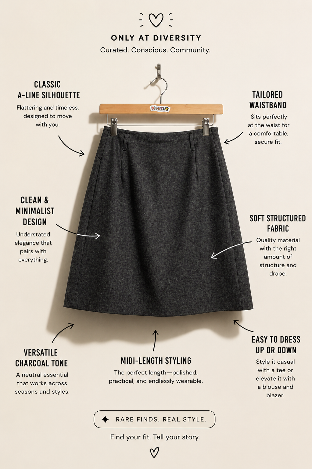 Prada Skirt Wool Grey/Black Size S