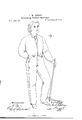 Jacob Davis 1873 patent drawing showing riveted pocket openings