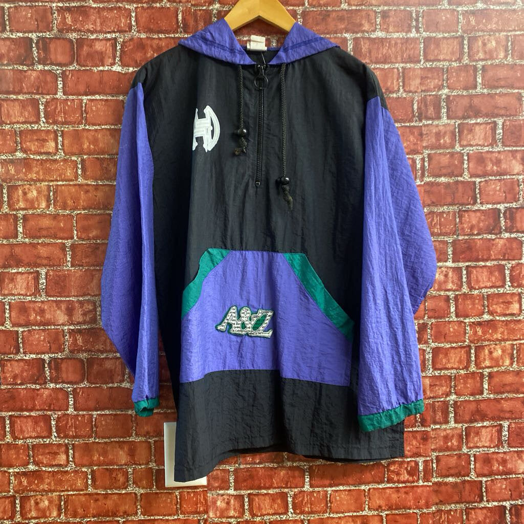 Alphabets Irredecent Windbreaker Jacket Size Medium