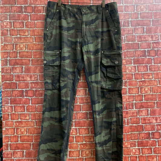 Xray Jeans Camo Cargo Pants Green Size 36