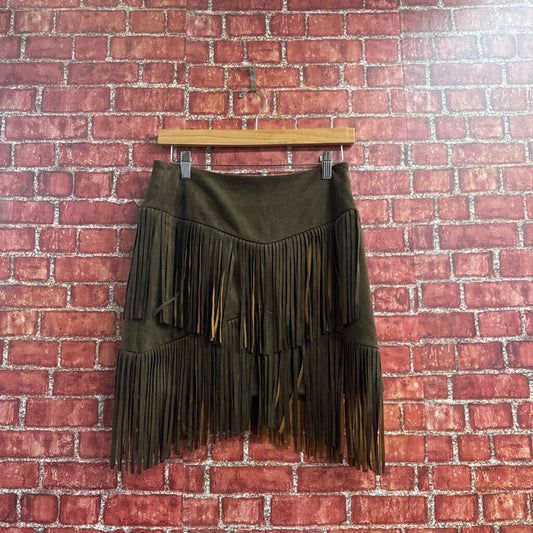 Ark & Co Tassel Skirt Brown S