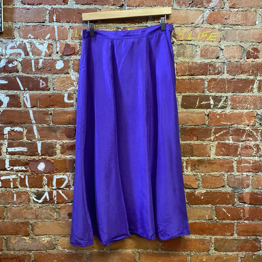 Diane Gilman Silk Skirt Purple 12