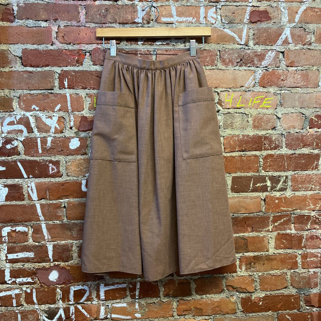 St.Michael Skirt With Pockets Brown 2/4