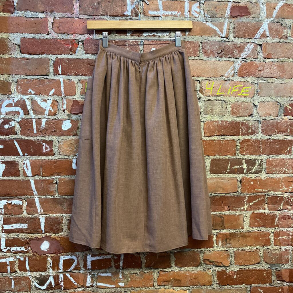 St.Michael Skirt With Pockets Brown 2/4