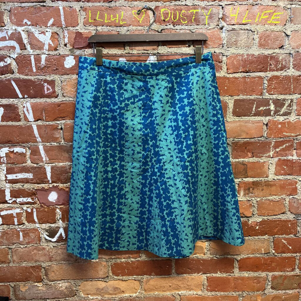 Marc Jacobs Floral Pocket Skirt Blue Green Size 8