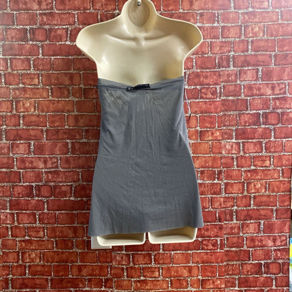 Y2K the Limited Mesh Strapless Top Grey Size S