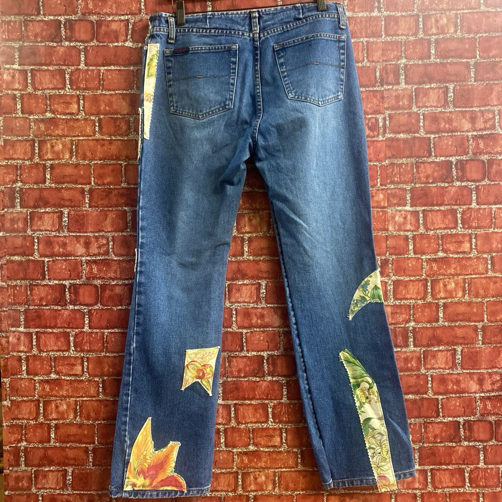 Custom Made Patched Jeans Blue Size 11/12