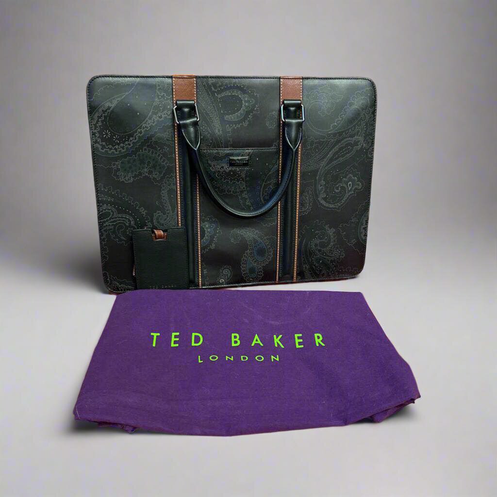 Ted Baker New Paisley Leather Briefcase