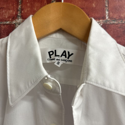 Comme Des Garcons PLAY Button Down White Size S