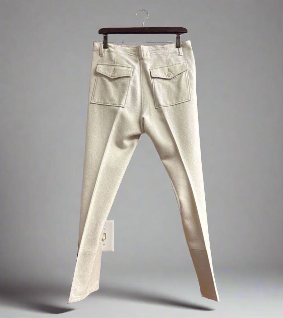 Undercover Jun Takahashi Casual Ecru Pants With Red Rope Belt Cream Size 32