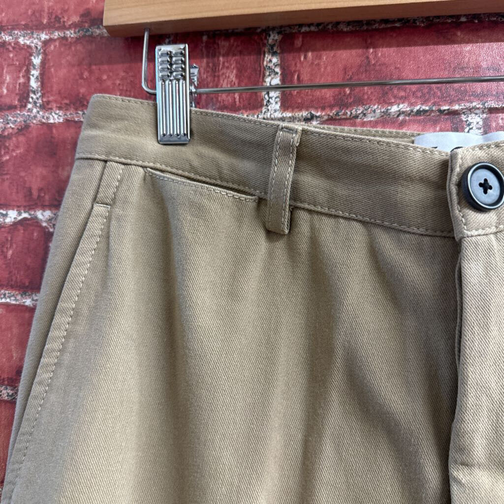 Loewe Khaki Cotton Button Fly Trousers Tan Size 44