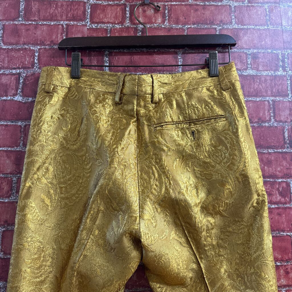 Lords & Fools Textured Trousers Gold Size 40