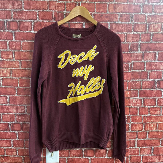 Roebuck & Co Deck My Halls Sweater Red Size S