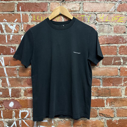 Balenciaga 2017 Archetype Regular Fit Tee Black Size XS