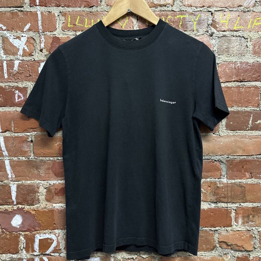 Balenciaga 2017 Archetype Regular Fit Tee Black Size XS