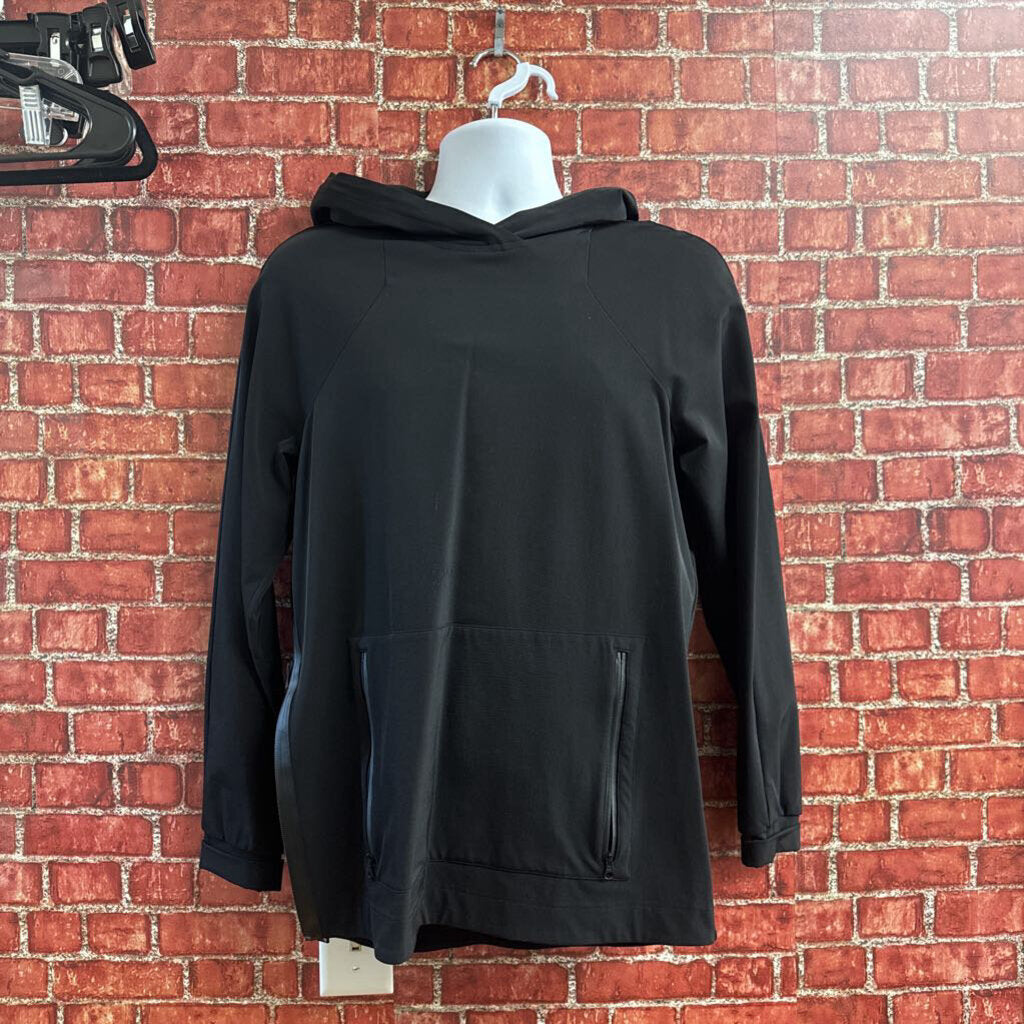 Theory Breathable Zipper Detail Hoodie Black Size XS