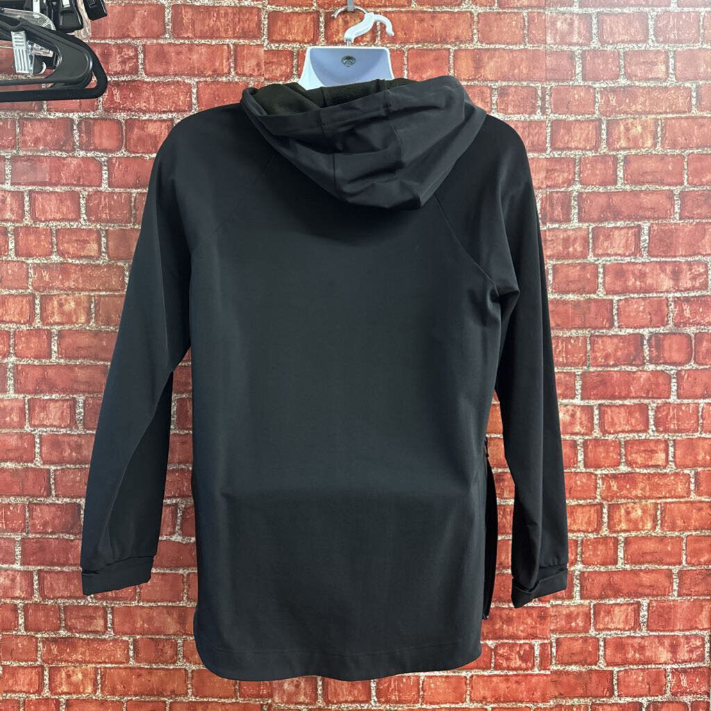 Theory Breathable Zipper Detail Hoodie Black Size XS