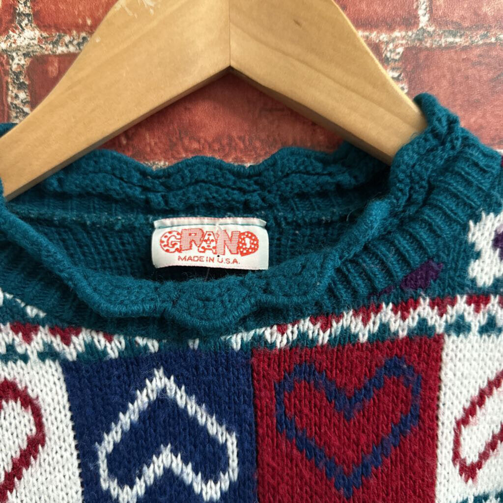 Grand Vintage Heart Sweater Small