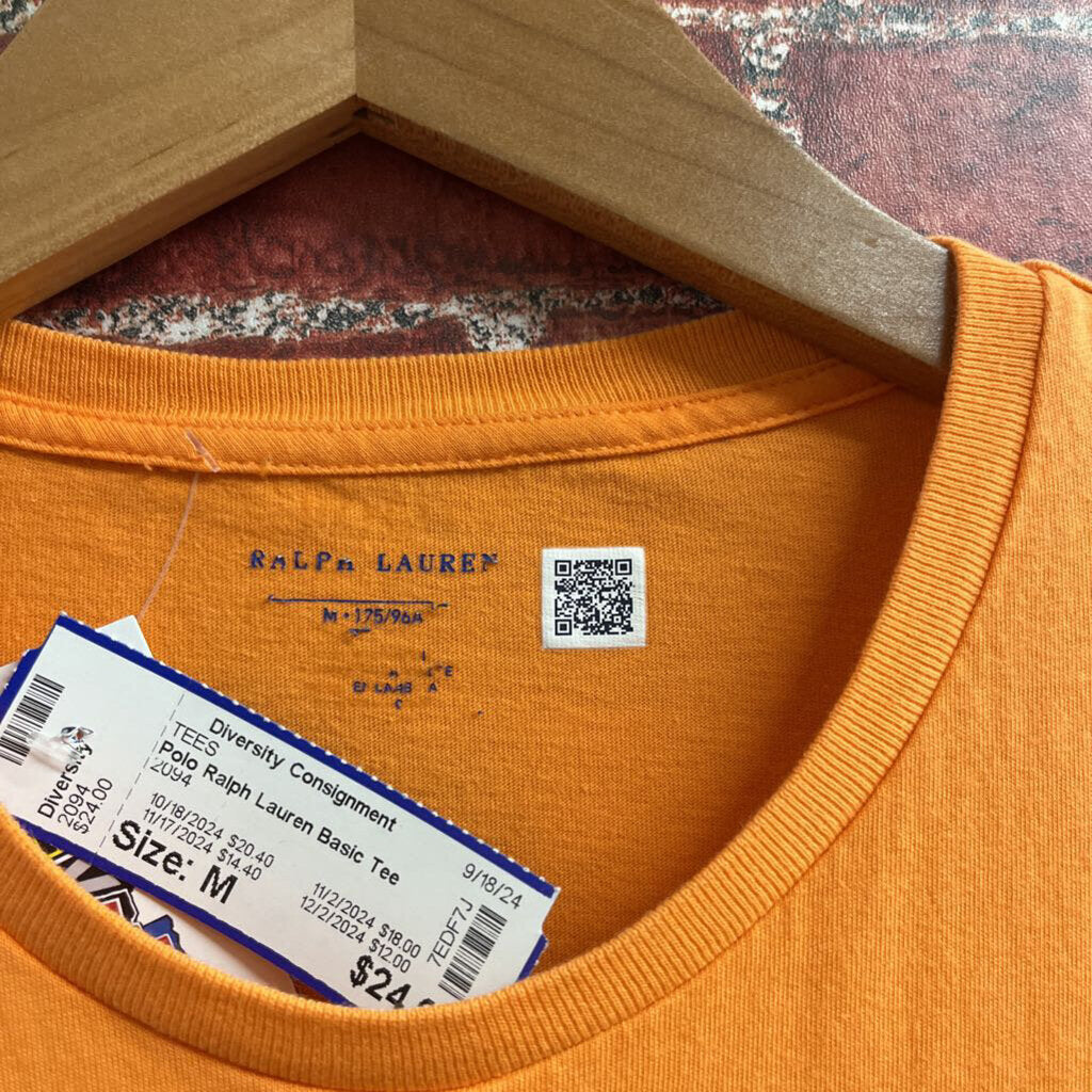 Polo Ralph Lauren Basic Tee Orange Size M