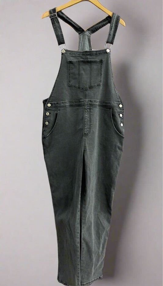 Denim Overalls Black Size M