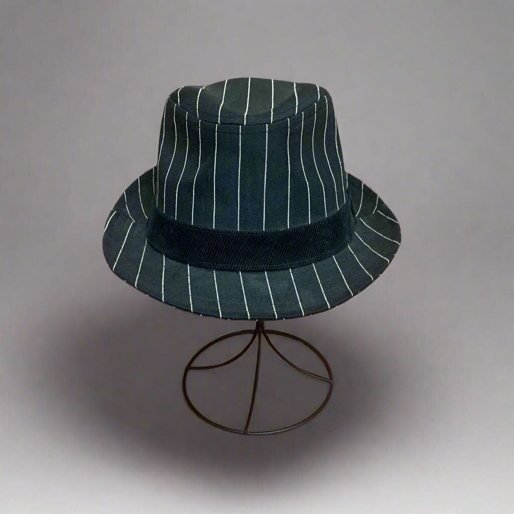 Y2K Quiksilver Pinstripe Fedora Black