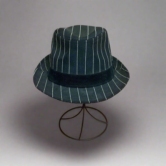 Y2K Quiksilver Pinstripe Fedora Black