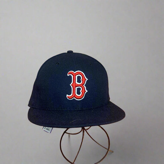 New Era Fitted Boston red Sox Hat blue Size 7 3/8