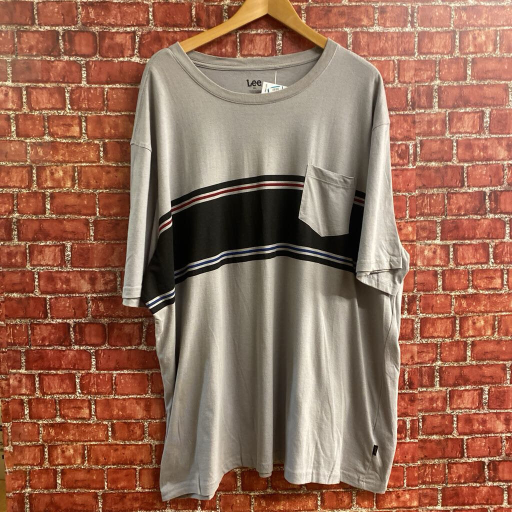 Lee Striped Tee Grey Size 3XL