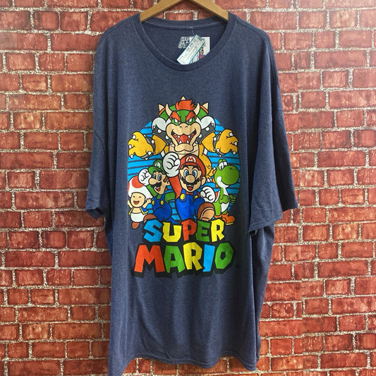 Super Mario Tee Grey Size 4XL