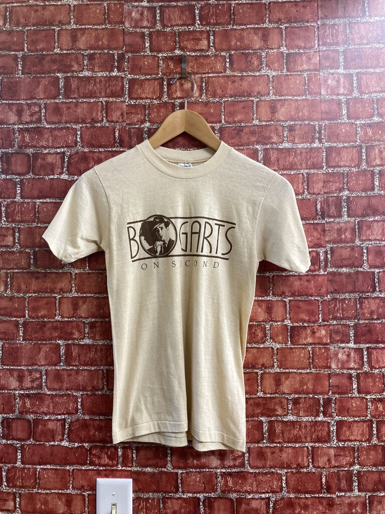 Vintage 70s Bo Garts On Second Tee Tan Size S