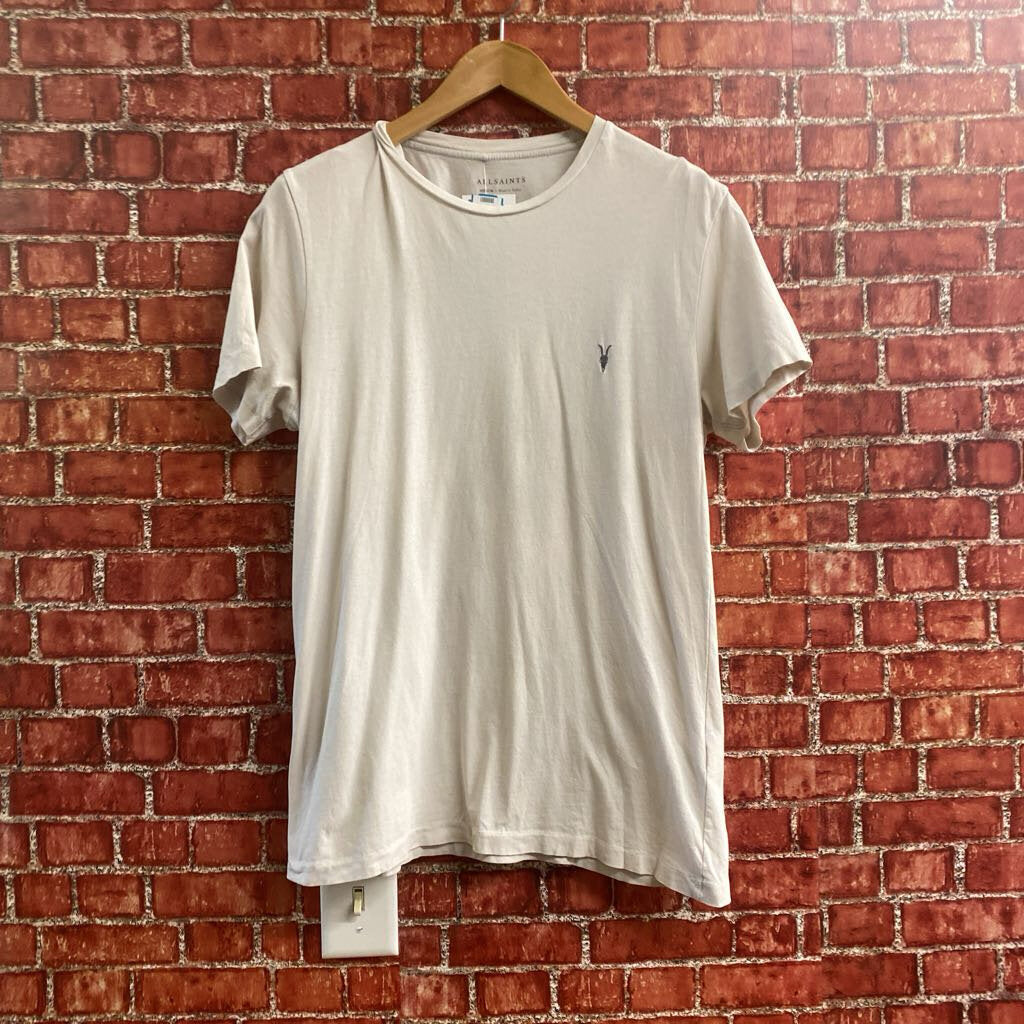 All Saints Small Chest Logo White Size M