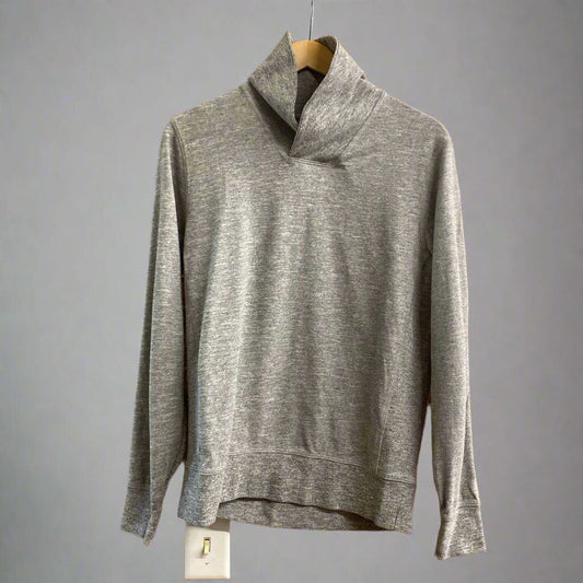 Patrick Assaraf Cowl Neck Crewneck Grey Size M