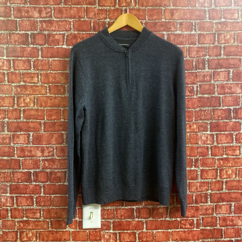 Club Monaco Quarter Zip Sweater Grey Size M