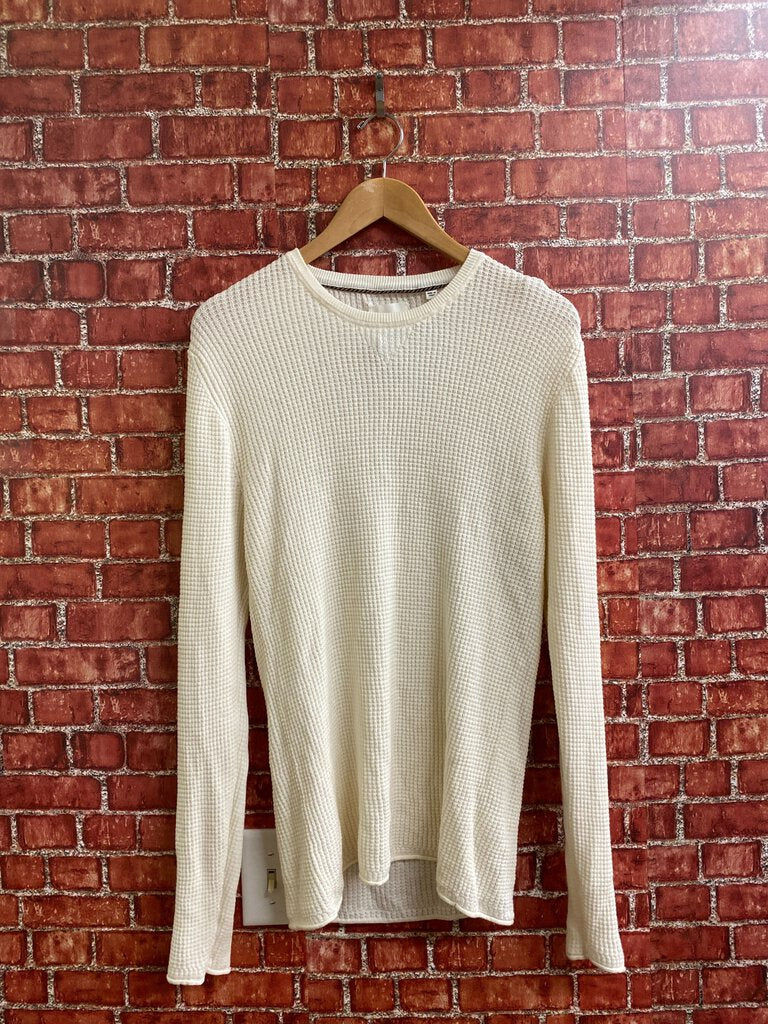 Billy Reid Knit Thermal Cream Size M