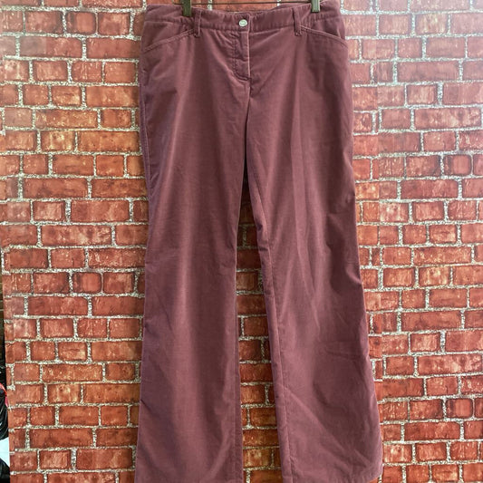 Velour Flare Pants Pink Size 46