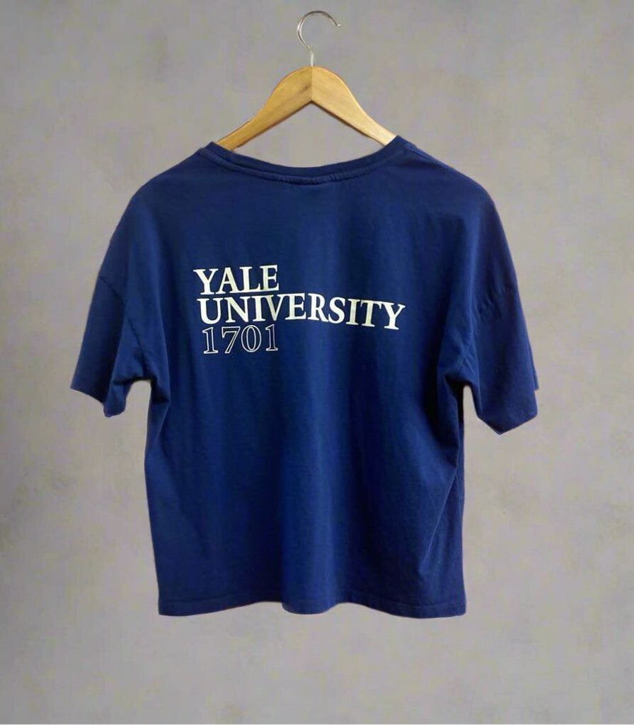 Yale University Navy Cropped T Size Small