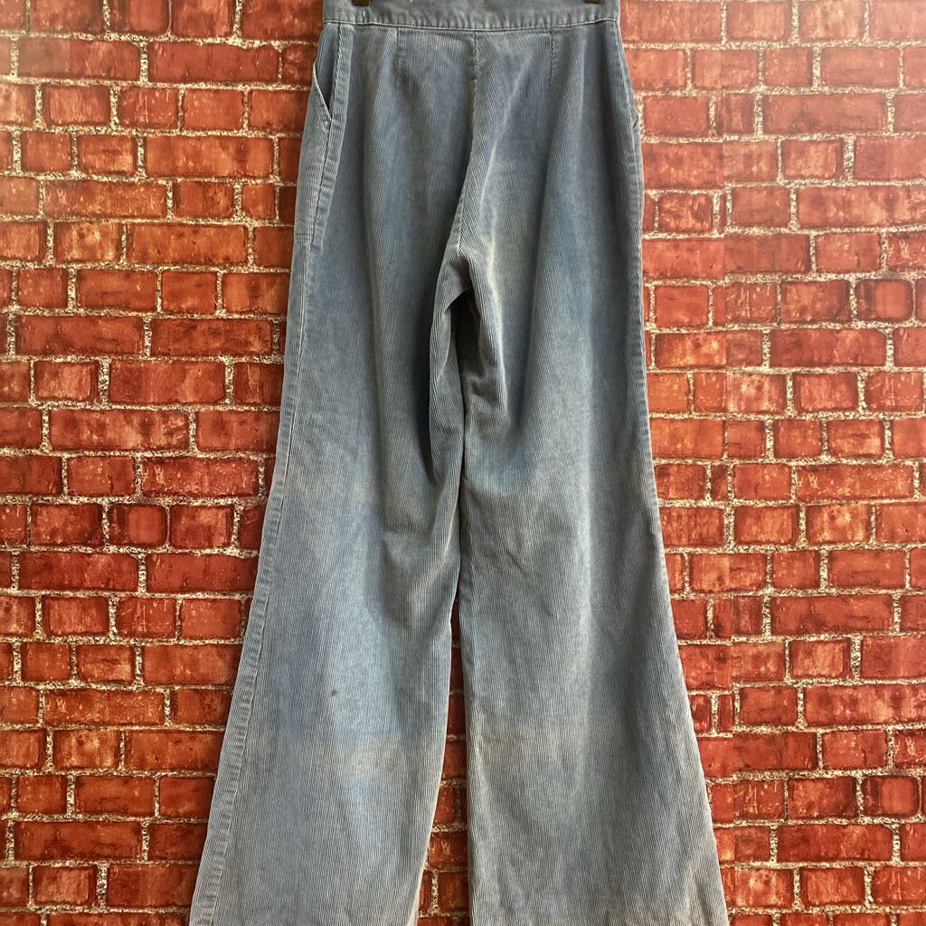 Vintage Wide Leg Corduroy Pants Blue XS