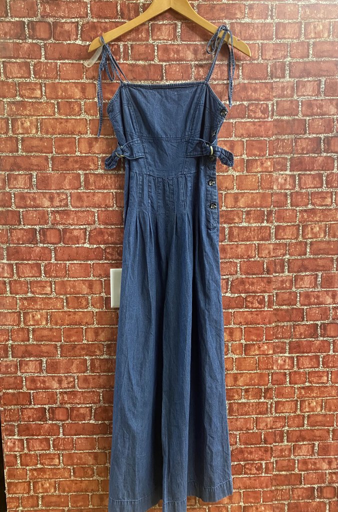 Free People Denim Jumpsuit Blue 2(S)