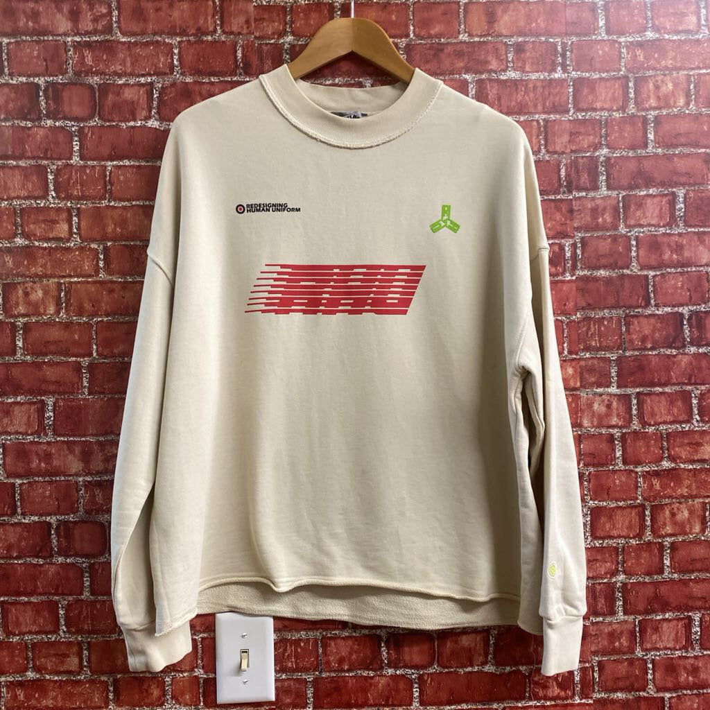 Zara x Rhude Graphic Crewneck Beige S