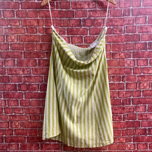 Asos Striped Strapless Mini Dress Green 14