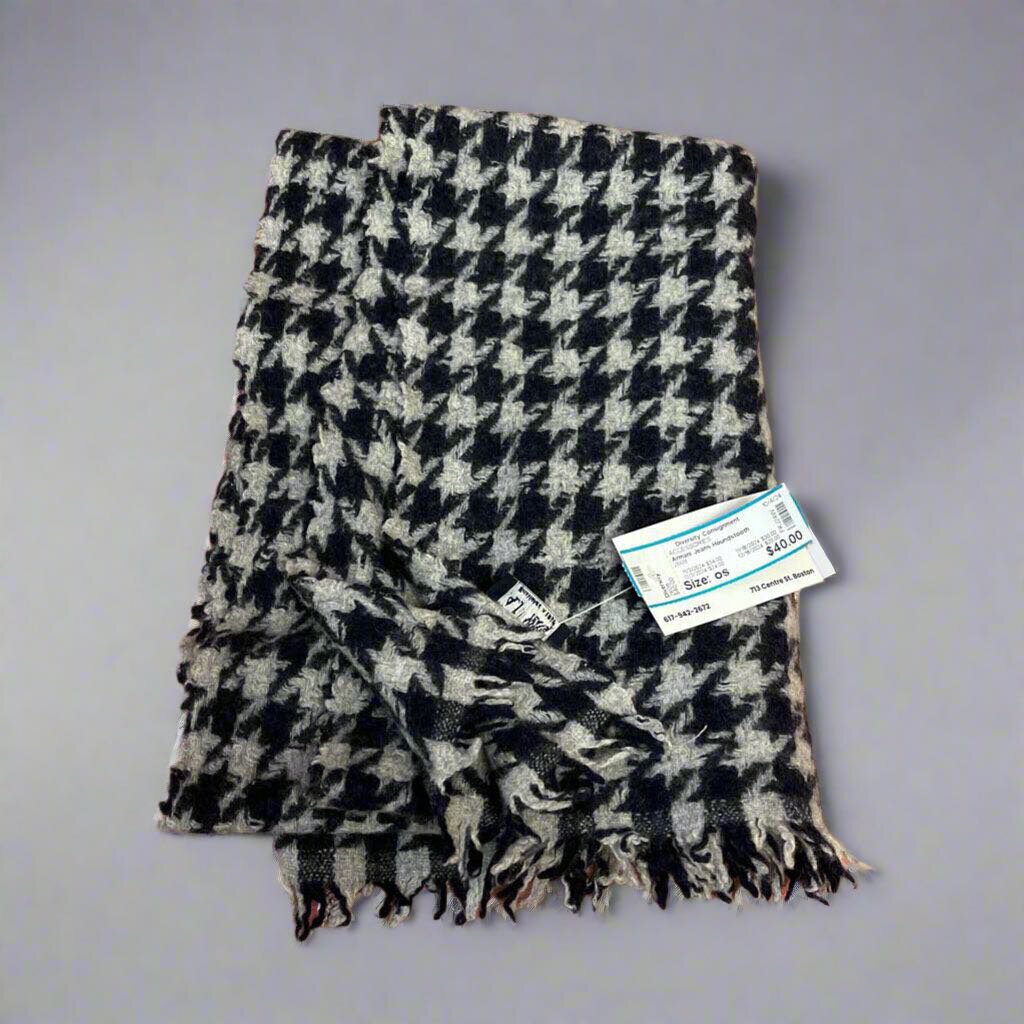 Armani Jeans Houndstooth Scarf Grey Blue