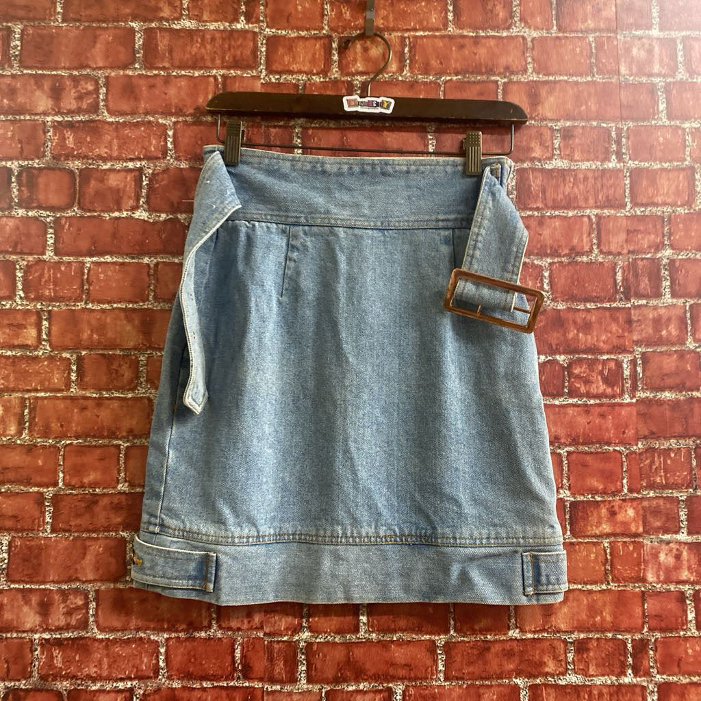 Jordache Denim Mini Skirt Blue 7/8