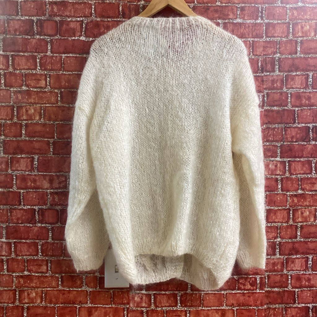 Unbranded Knit White Cardigan Size M